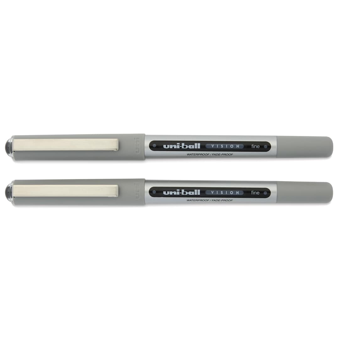 Open in modal - Uni-Ball Vision Rollerball Pen - Black, 0.7 mm, Pkg of 2