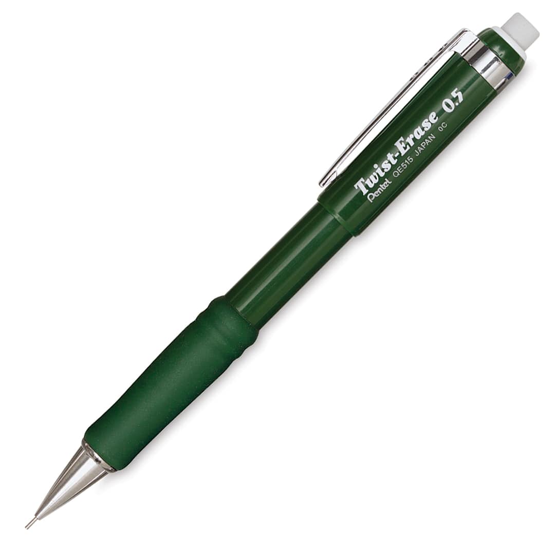 Open in modal - Pentel Twist-Erase Pencil - 0.5 mm, Green Barrel