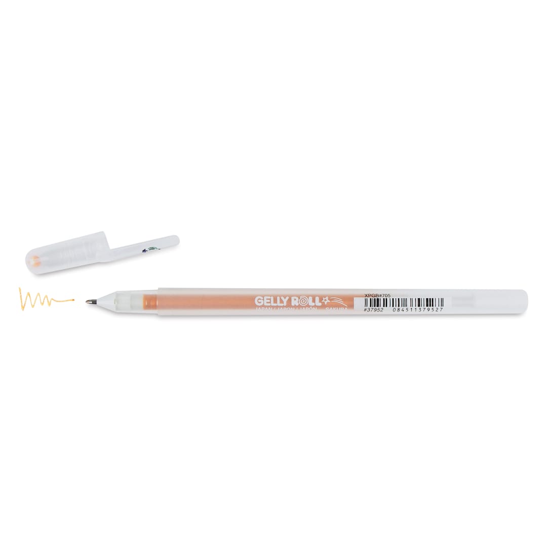 Open in modal - Sakura Gelly Roll Stardust Pen - Copper, 0.5 mm, cap off