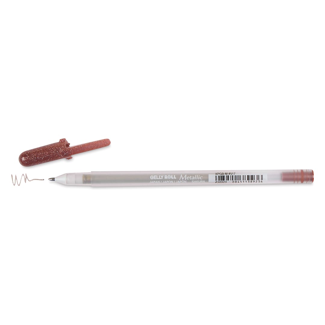 Open in modal - Sakura Gelly Roll Pen - Metallic Sepia, Medium Tip, cap off