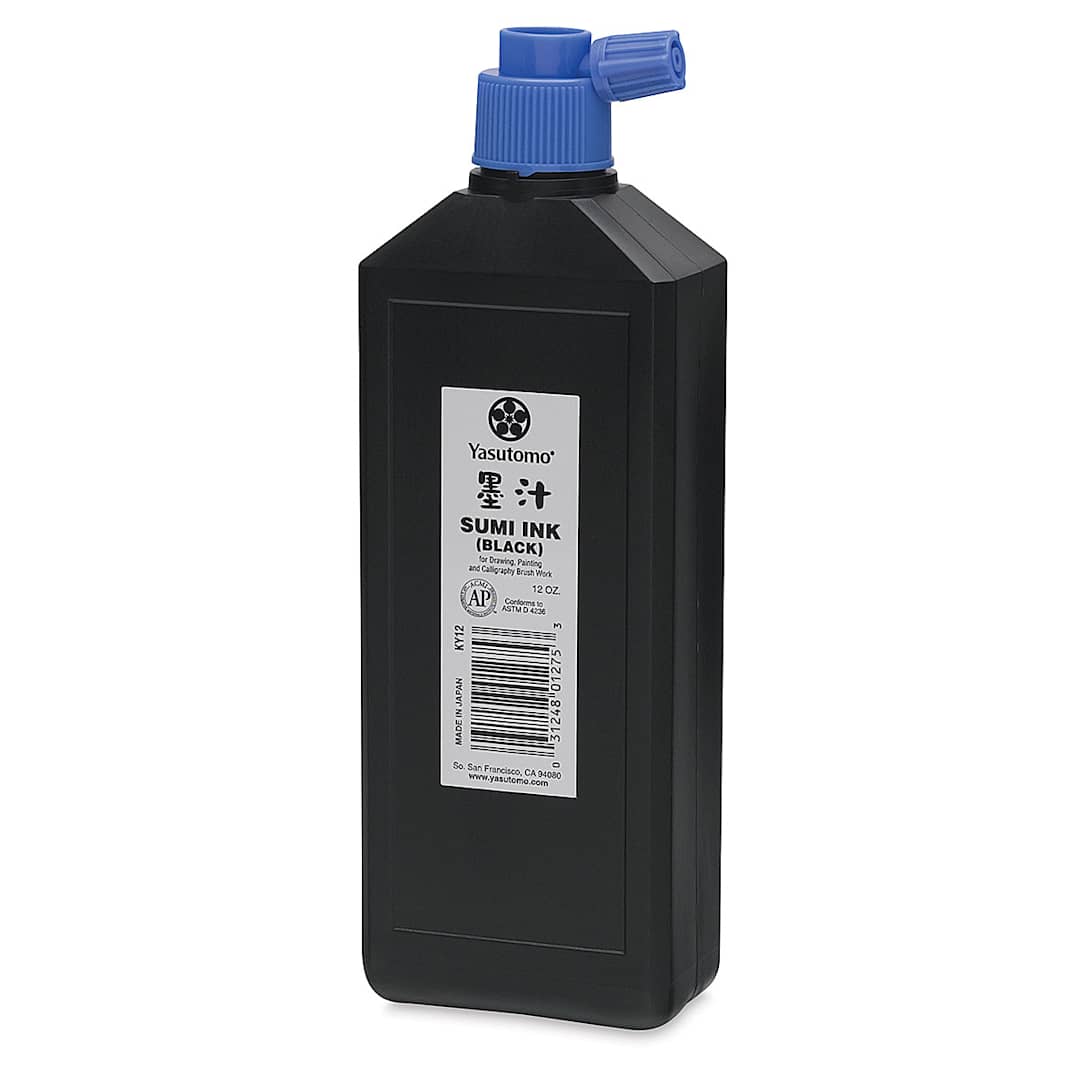 Open in modal - Yasutomo Liquid Sumi Ink - 12 oz, Black, Water Resistant