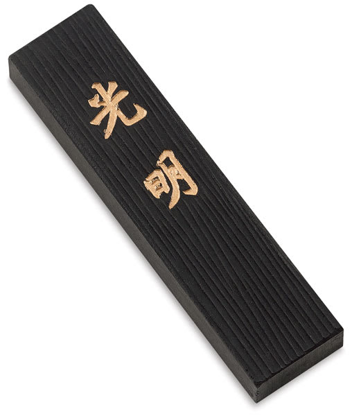 Open in modal - Yasutomo Sumi Ink Stick - Artist grade Sumi Stick shown at angle