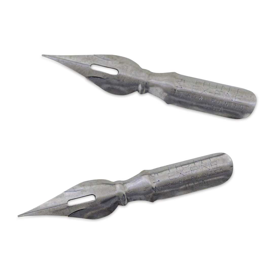 Open in modal - Speedball Hunt Bowl Pointed Dip Pen - Extra Fine, #512, Pkg of 2 Nibs