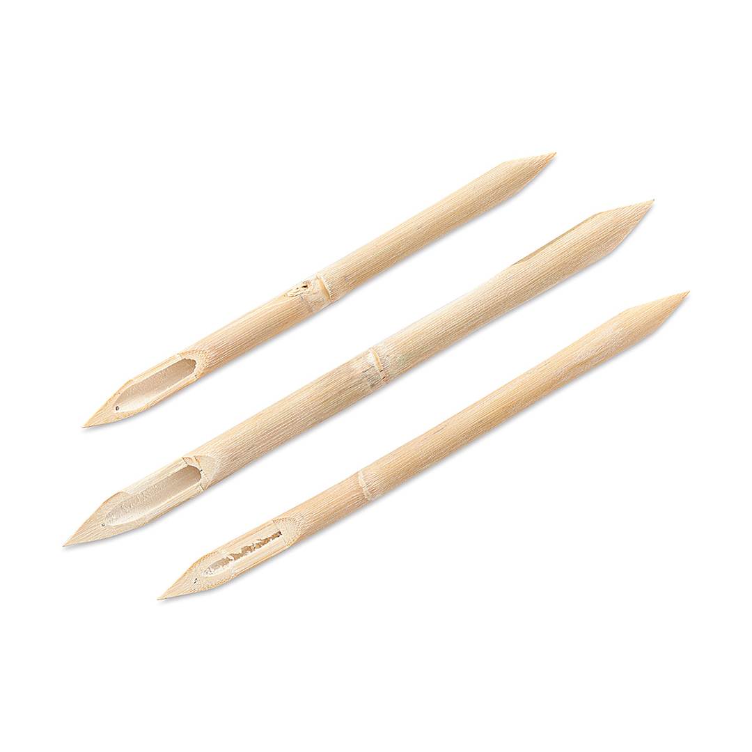 Open in modal - Richeson Bamboo Reed Pens - Set of 3 shown at angle