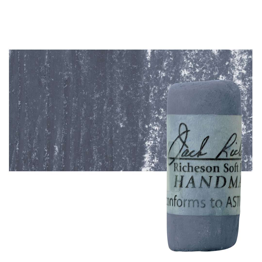 Open in modal - Richeson Soft Handrolled Pastel - Grey GY44, pastel and swatch