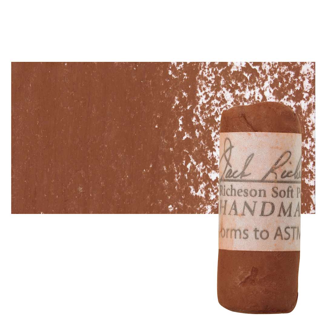 Open in modal - Richeson Soft Handrolled Pastel - Earth Red ER32, pastel and swatch