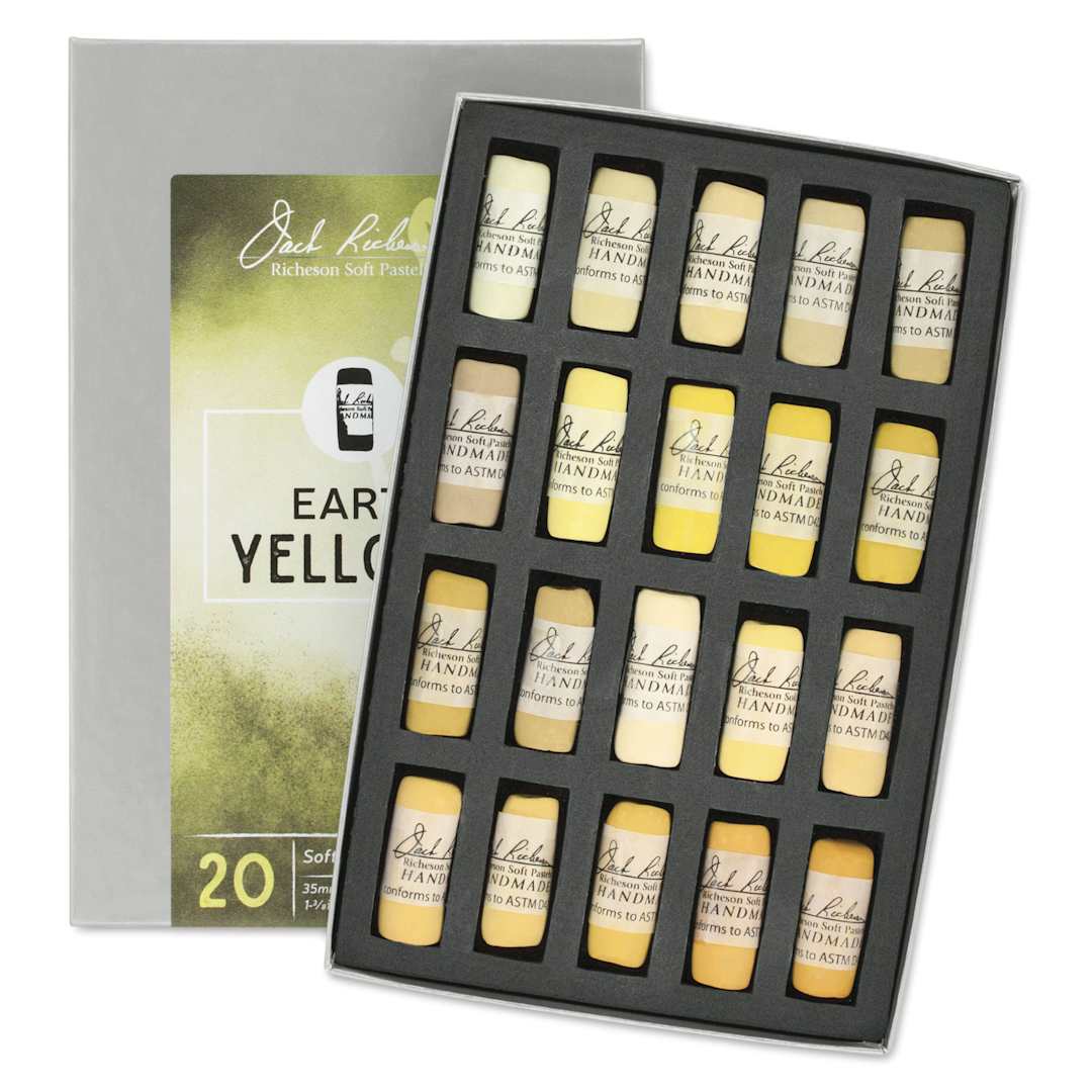 Open in modal - Richeson Soft Handrolled Pastels - Earth Yellows, Set of 20