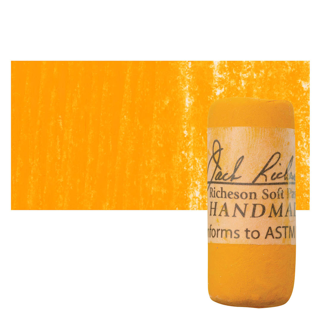 Open in modal - Richeson Soft Handrolled Pastel - Orange O4, pastel and swatch