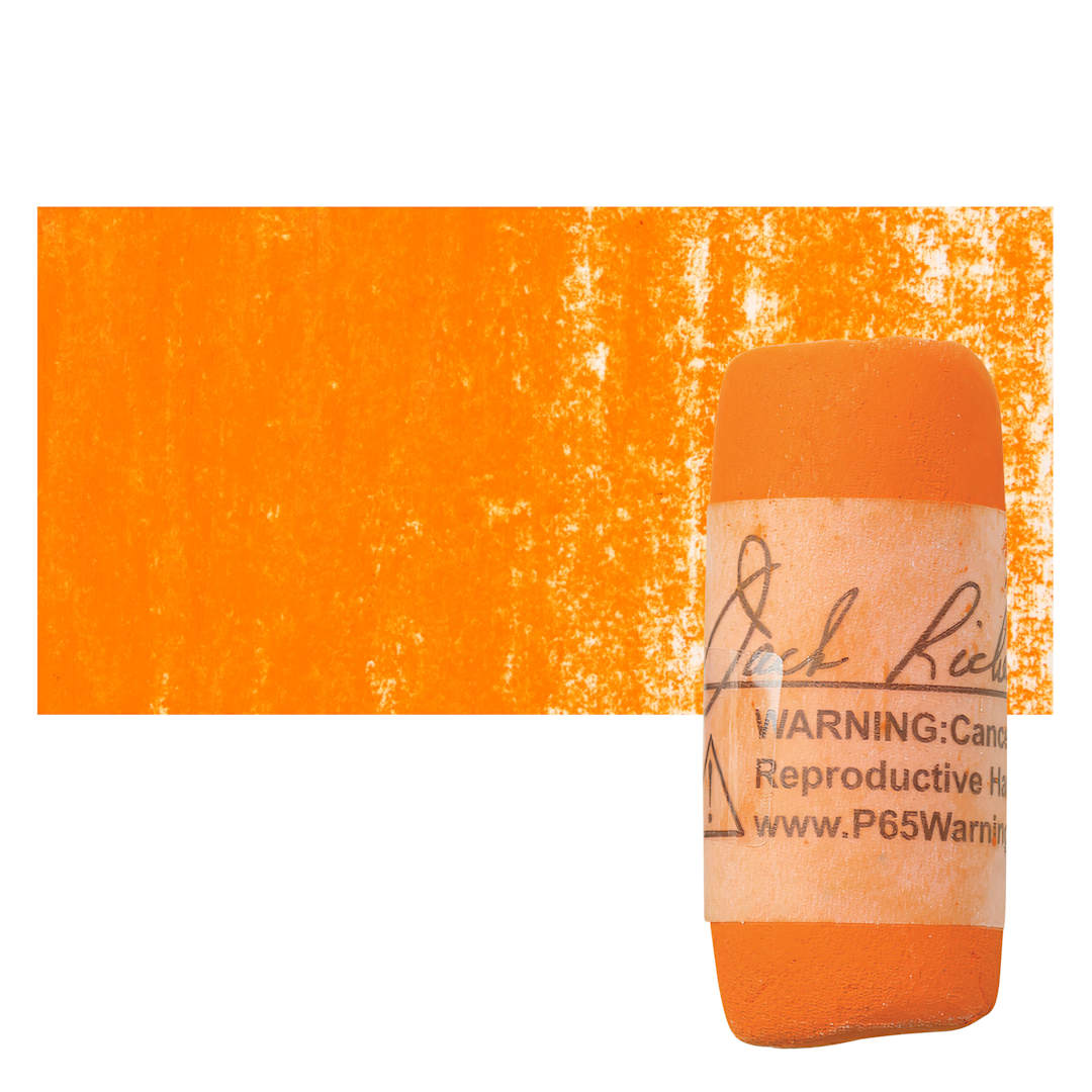 Open in modal - Richeson Soft Handrolled Pastel - Orange O10, pastel and swatch