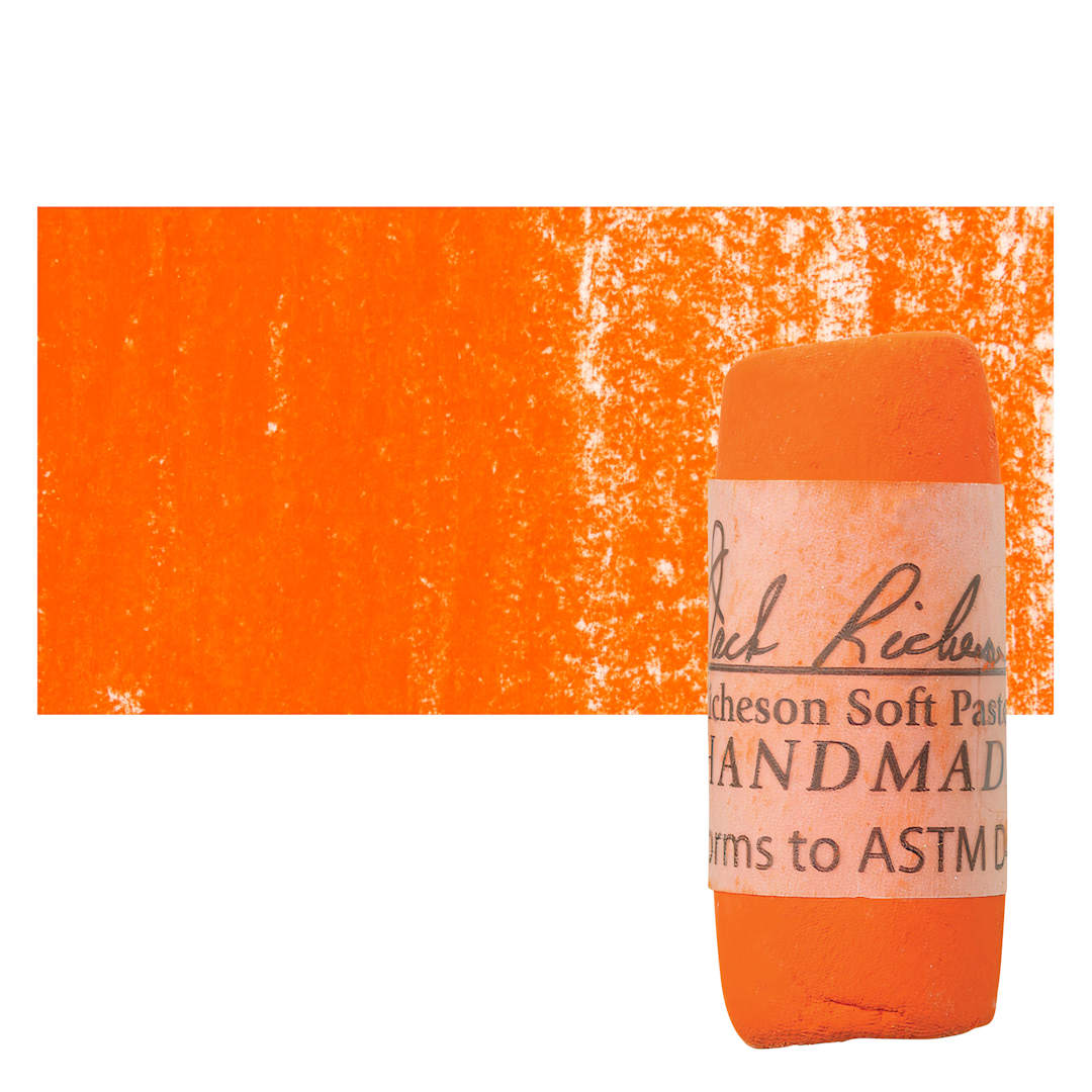 Open in modal - Richeson Soft Handrolled Pastel - Orange O22, pastel and swatch
