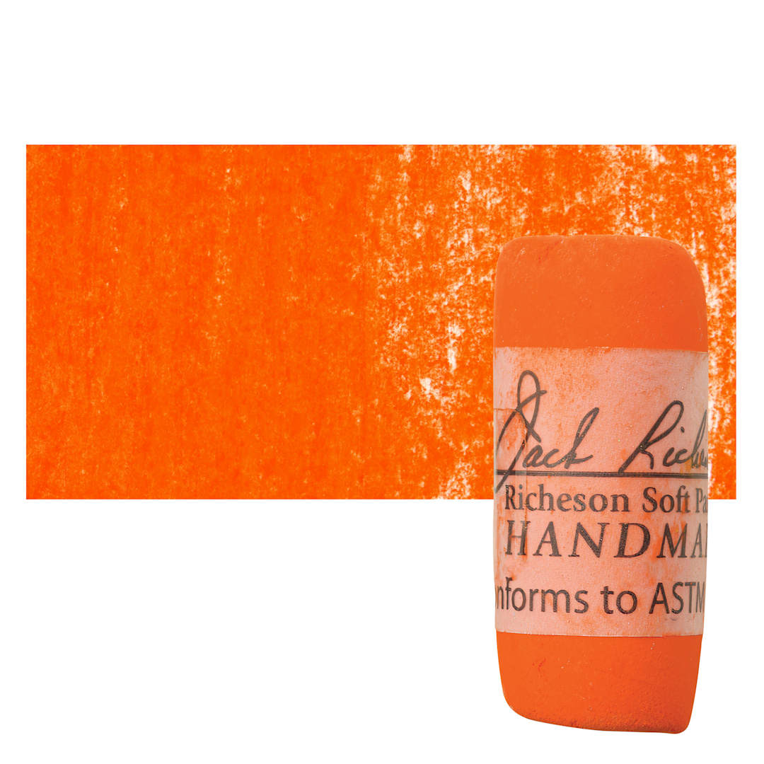 Open in modal - Richeson Soft Handrolled Pastel - Orange O23, pastel and swatch
