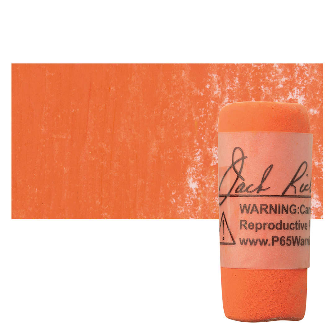 Open in modal - Richeson Soft Handrolled Pastel - Orange O29, pastel and swatch