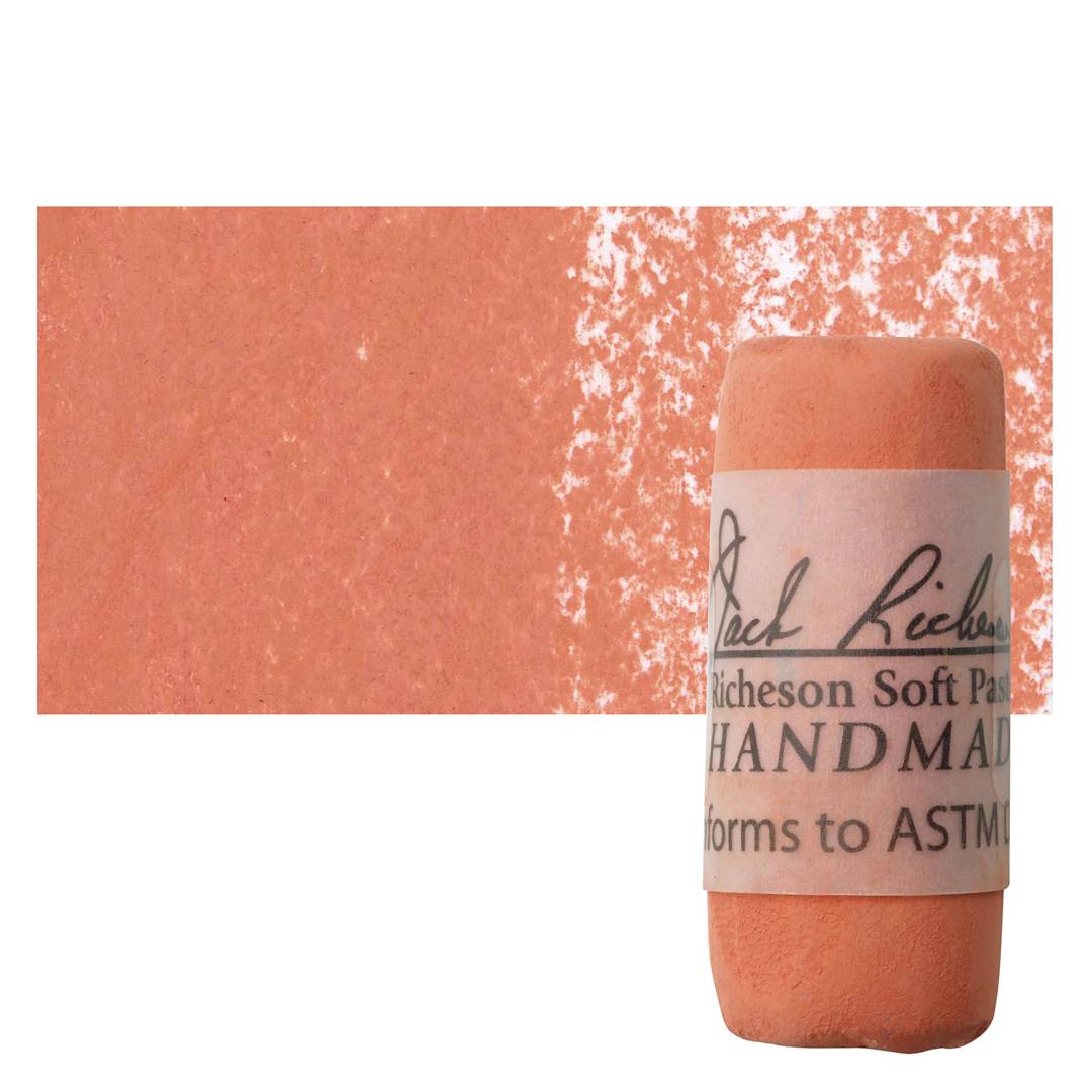 Open in modal - Richeson Soft Handrolled Pastel - Earth Orange EO9, pastel and swatch