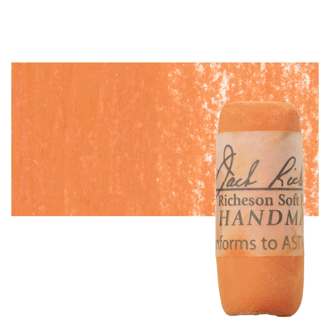 Open in modal - Richeson Soft Handrolled Pastel - Earth Orange EO19, pastel and swatch