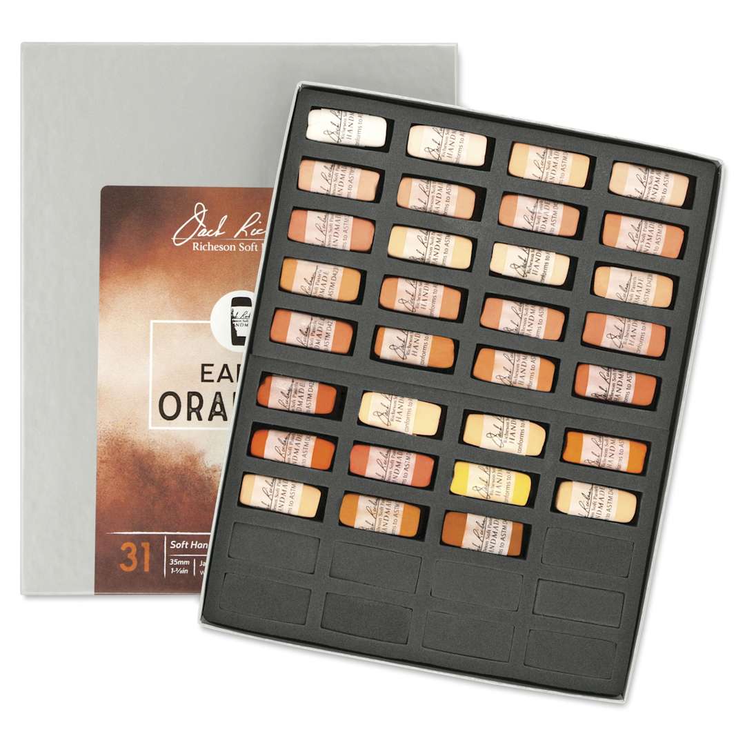 Open in modal - Richeson Soft Handrolled Pastels - Earth Oranges, Set of 33