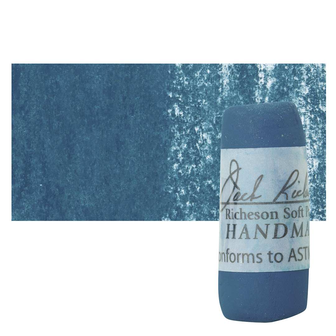Open in modal - Richeson Soft Handrolled Pastel - Turquoise Blue TB11, pastel and swatch