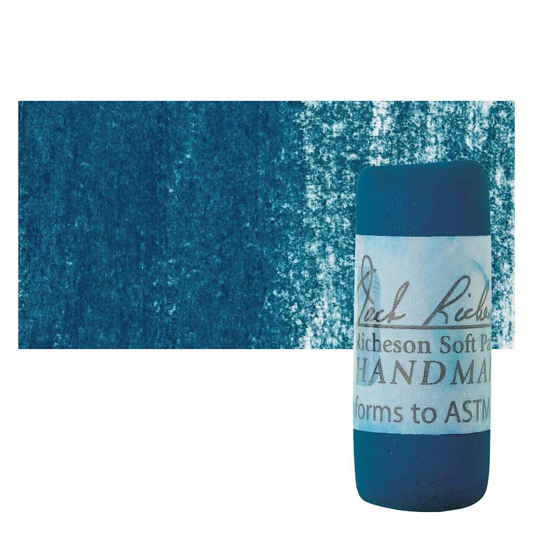 Open in modal - Richeson Soft Handrolled Pastel - Turquoise Blue TB12, pastel and swatch
