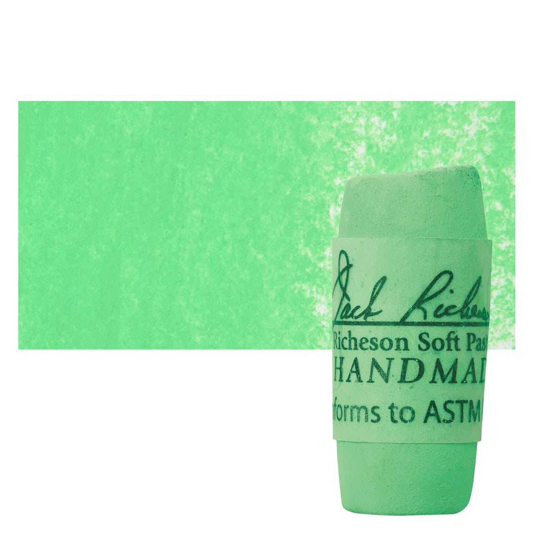 Open in modal - Richeson Soft Handrolled Pastel - Green G24, pastel and swatch