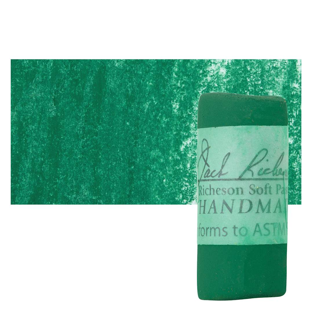 Open in modal - Richeson Soft Handrolled Pastel - Green G31, pastel and swatch