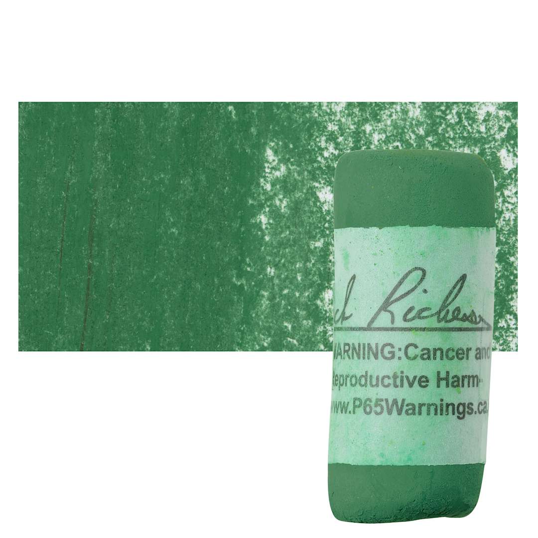 Open in modal - Richeson Soft Handrolled Pastel - Green G40, pastel and swatch