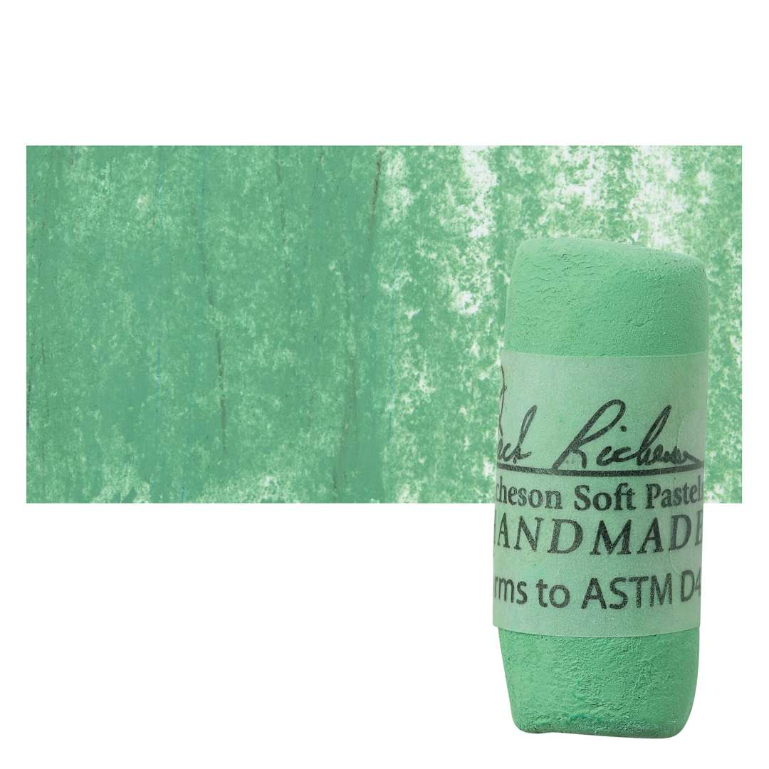 Open in modal - Richeson Soft Handrolled Pastel - Green G49, pastel and swatch