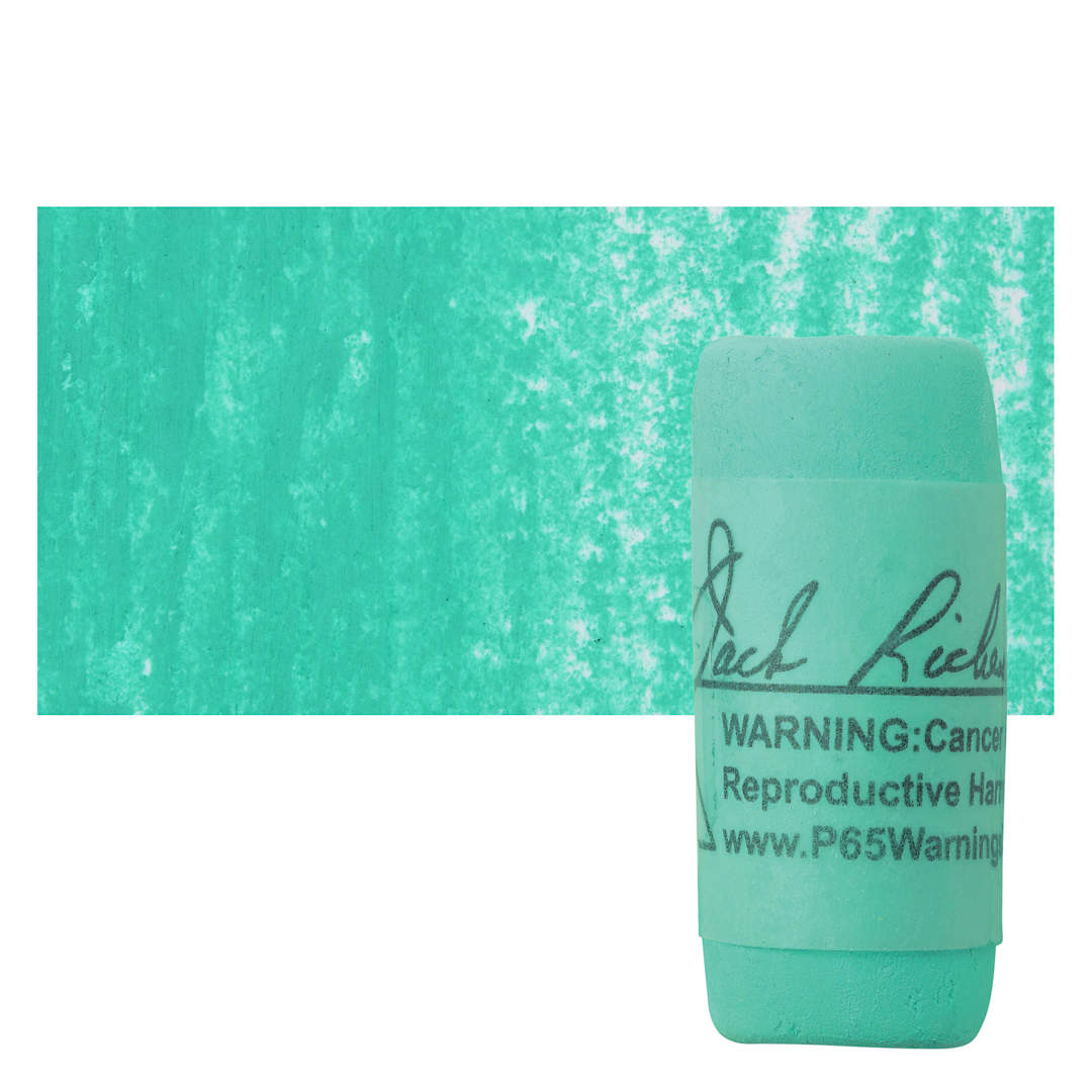 Open in modal - Richeson Soft Handrolled Pastel - Turquoise Green TG3, pastel and swatch