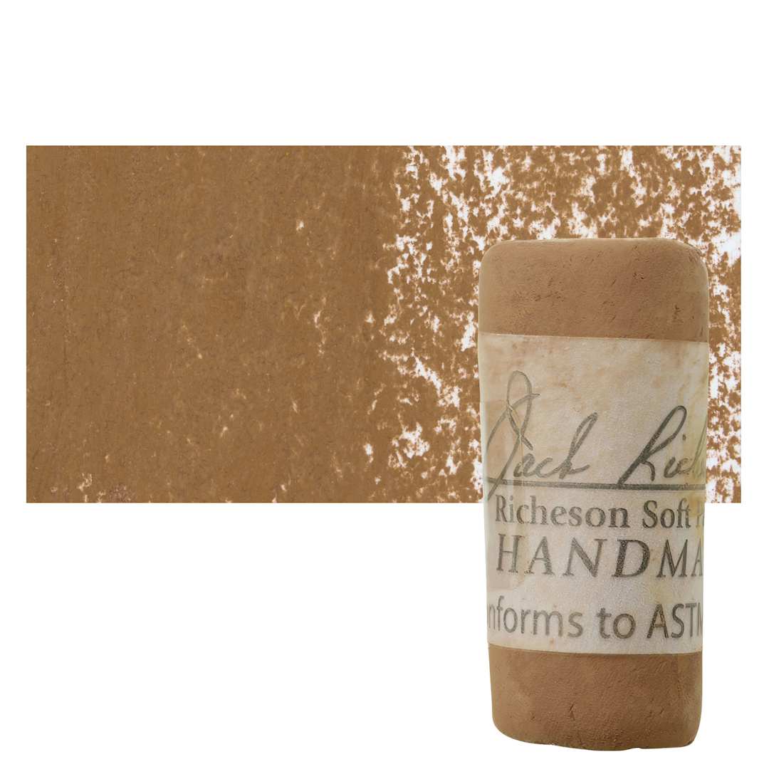 Open in modal - Richeson Soft Handrolled Pastel - Earth Brown EB5, pastel and swatch