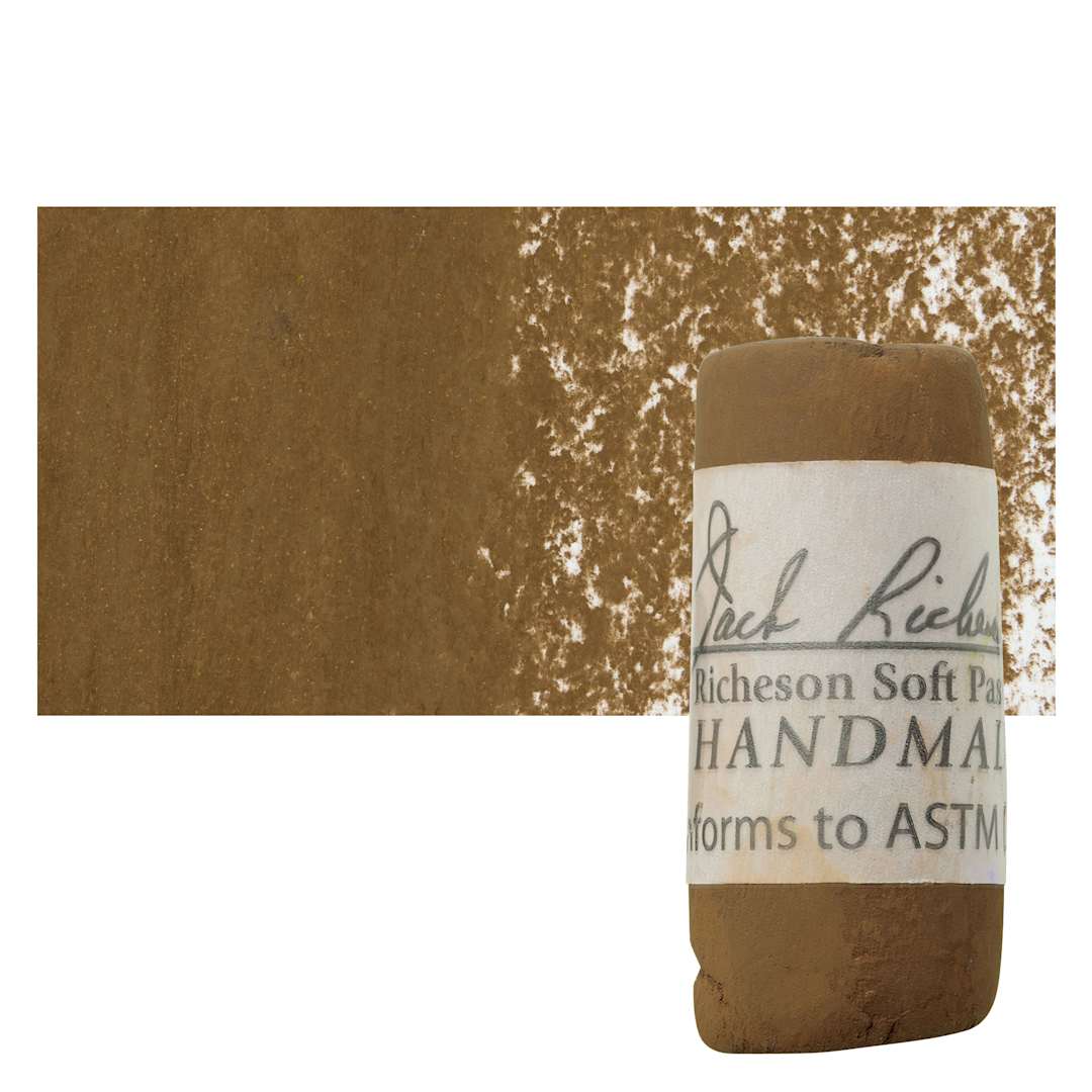 Open in modal - Richeson Soft Handrolled Pastel - Earth Brown EB8, pastel and swatch