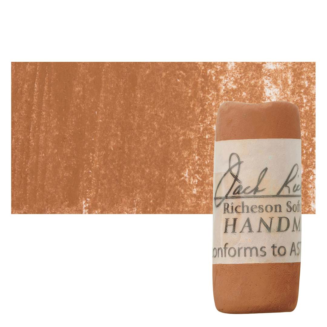 Open in modal - Richeson Soft Handrolled Pastel - Earth Brown EB11, pastel and swatch