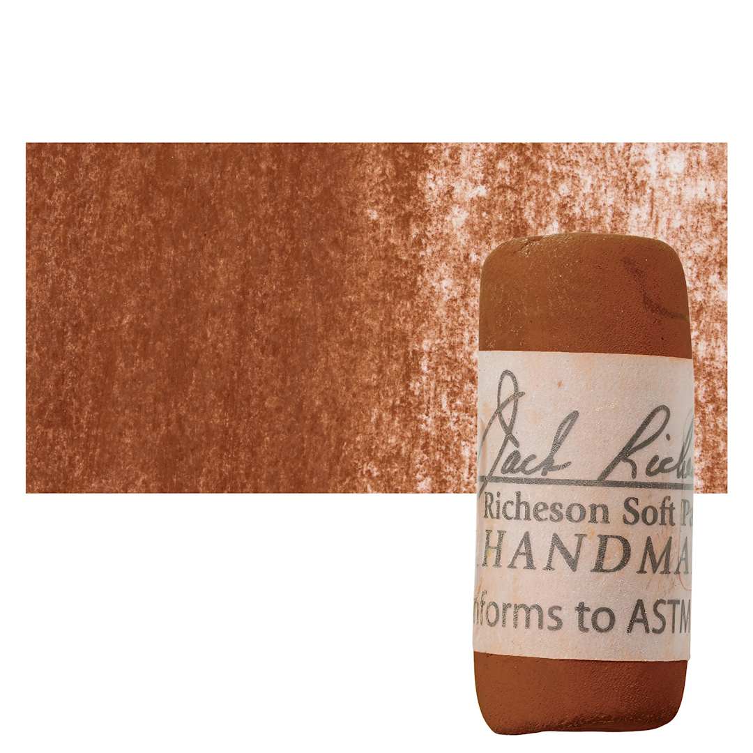 Open in modal - Richeson Soft Handrolled Pastel - Earth Brown EB13, pastel and swatch