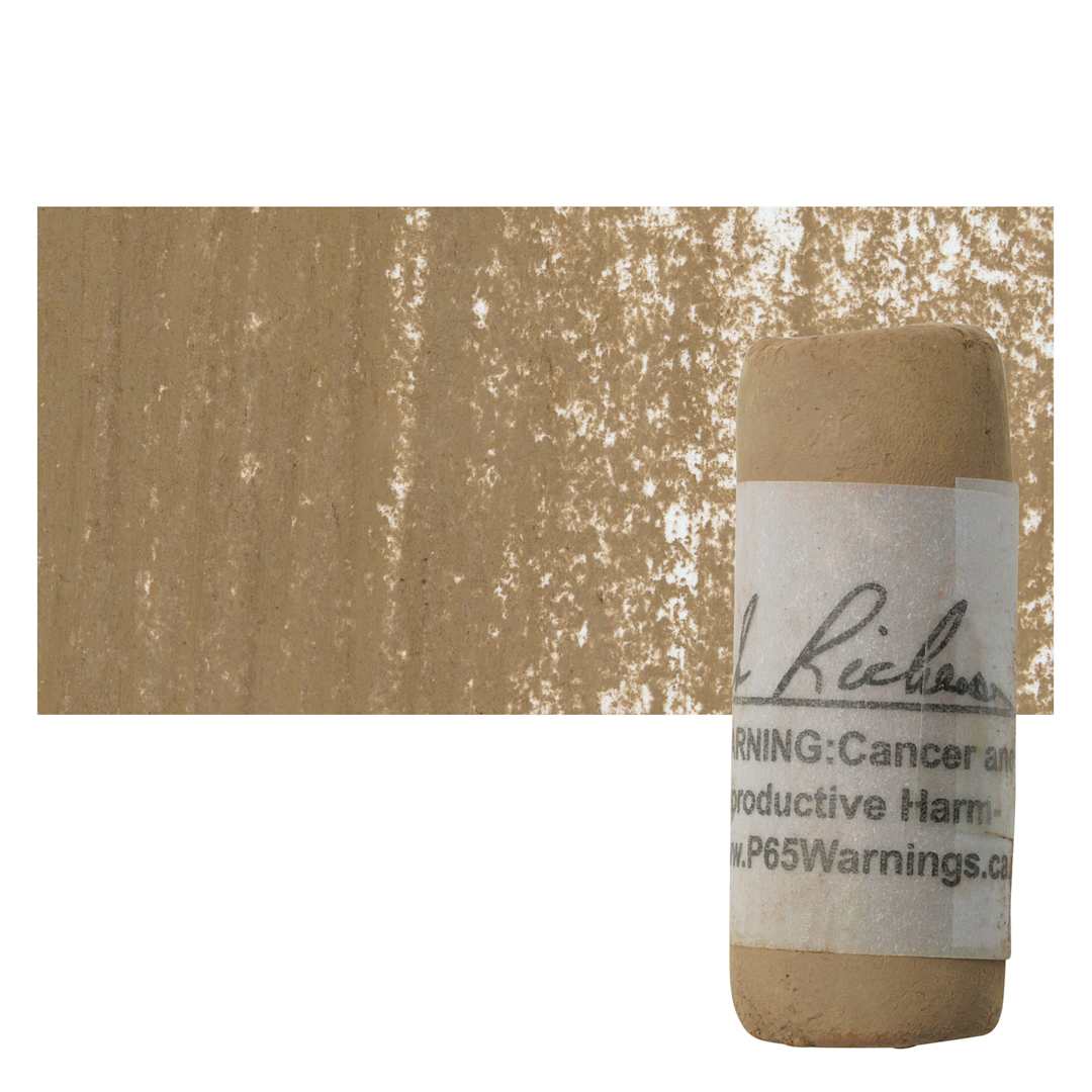 Open in modal - Richeson Soft Handrolled Pastel - Earth Brown EB21, pastel and swatch