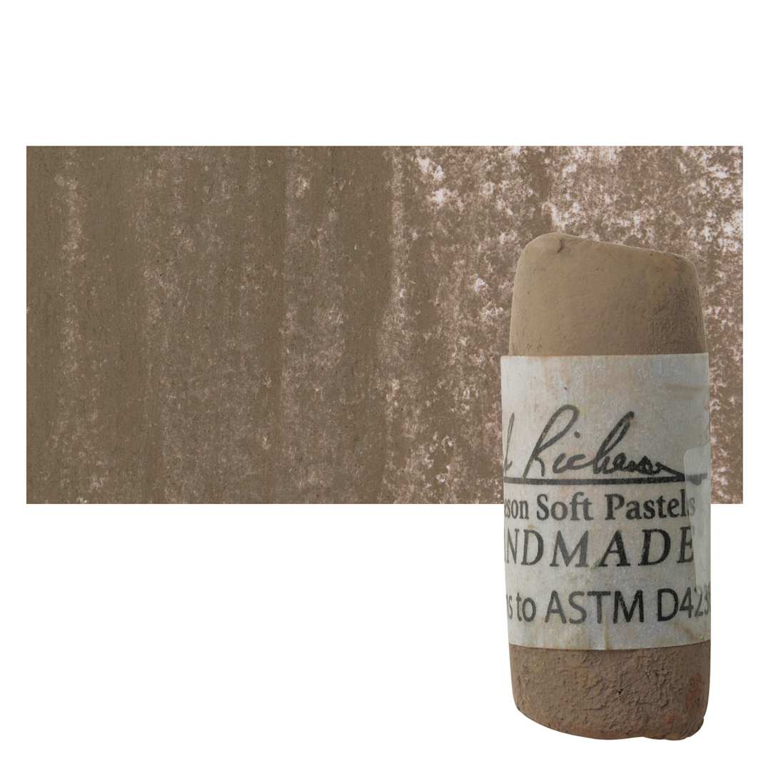 Open in modal - Richeson Soft Handrolled Pastel - Earth Brown EB22, pastel and swatch