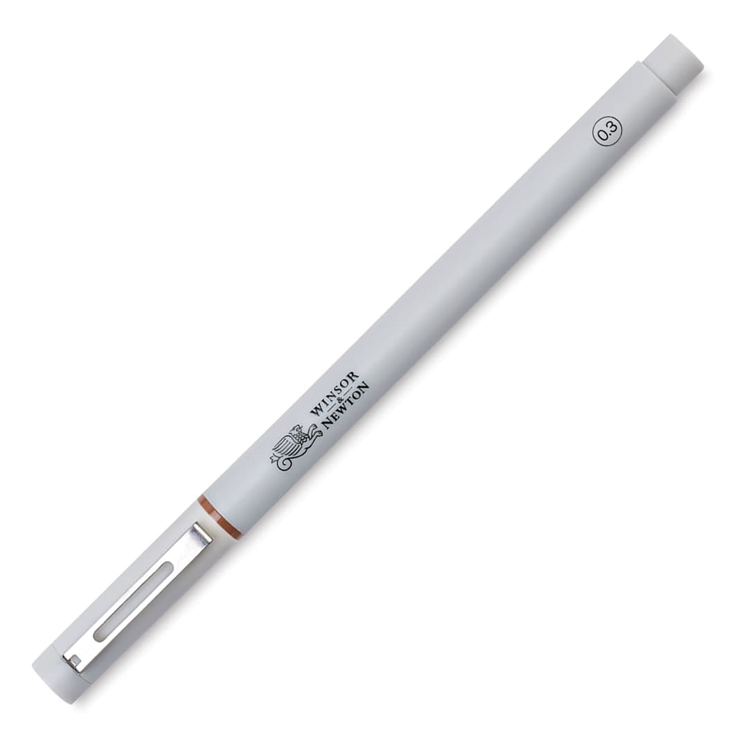 Open in modal - Winsor & Newton Fineliner - Sepia, 0.3 mm, cap on
