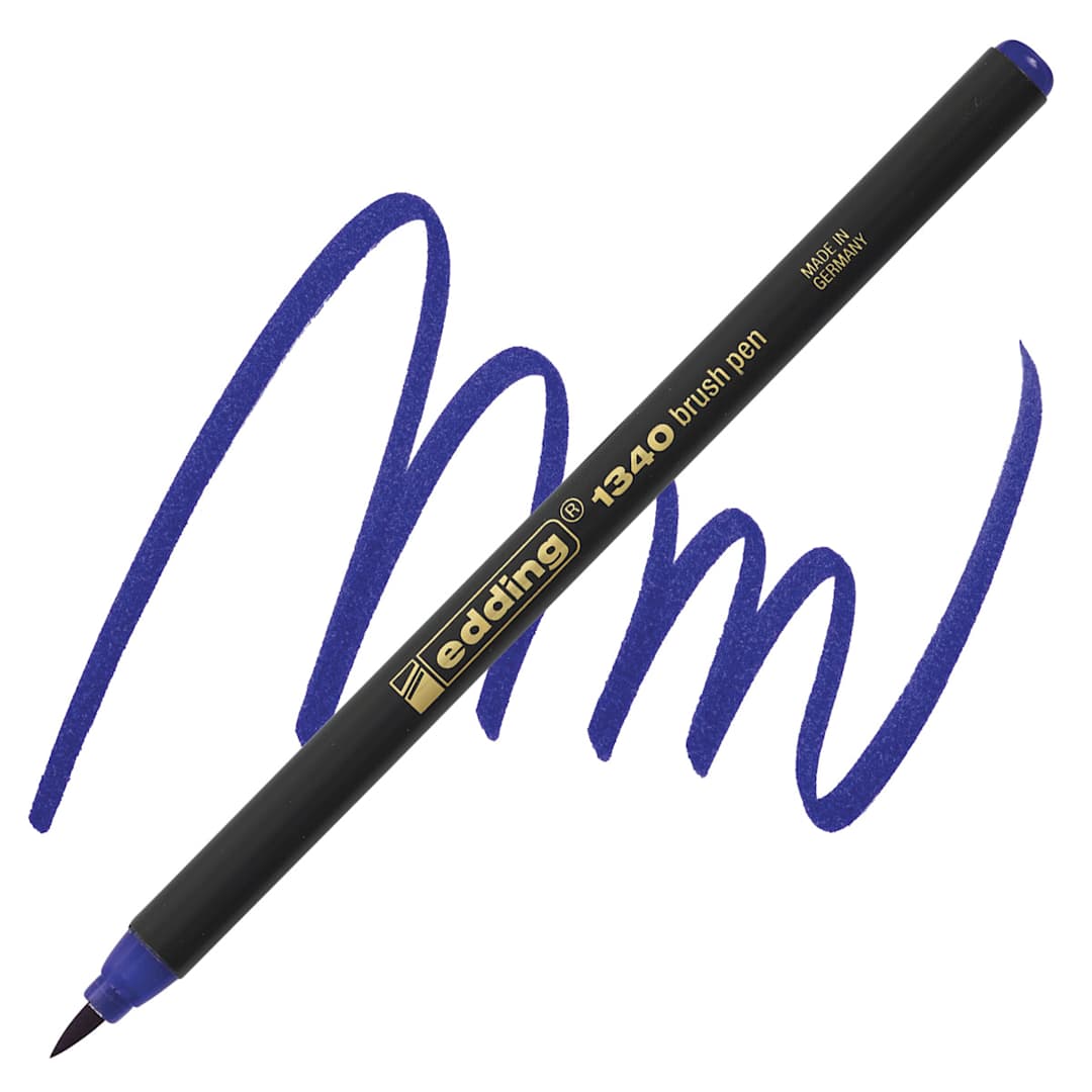 Open in modal - Edding Brush Pen - Blue pen and swatch