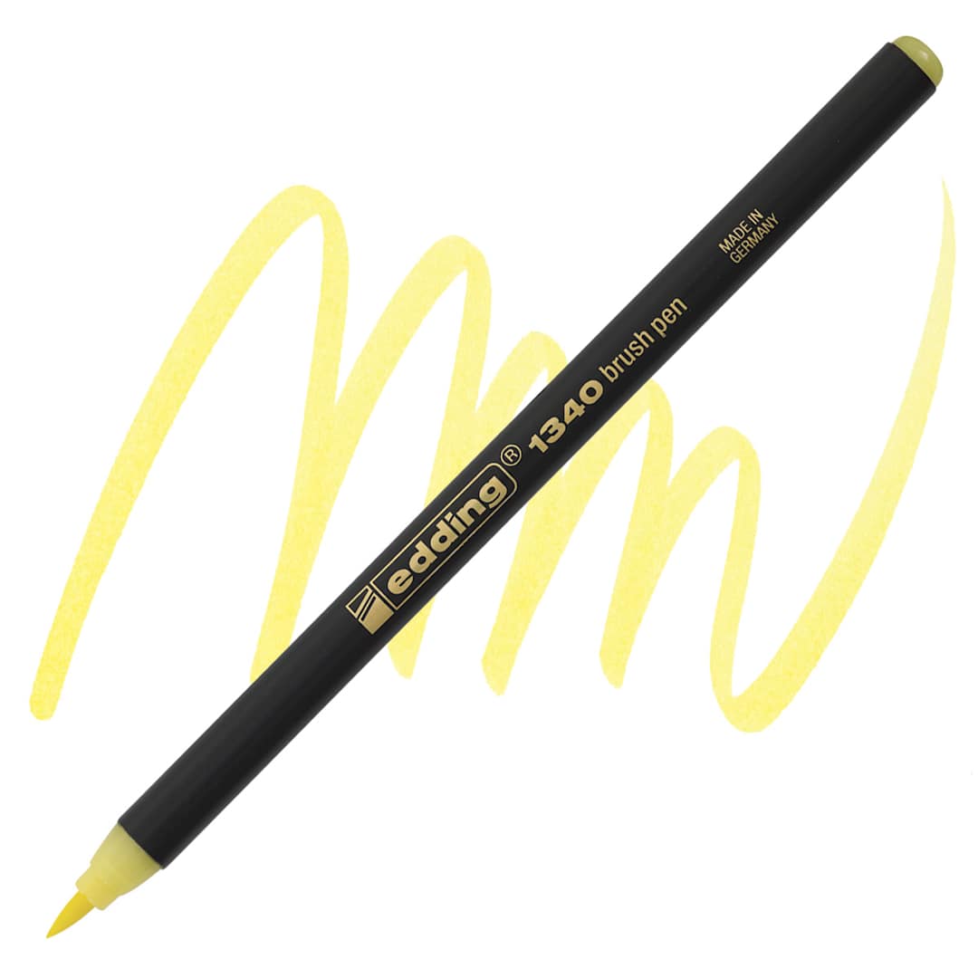 Open in modal - Edding Brush Pen - Honeydew Melon pen and swatch