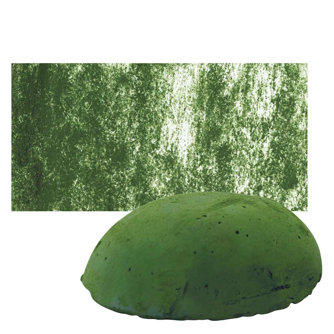 Open in modal - Sennelier Soft Pastel Pebble - Olive Green pastel and swatch
