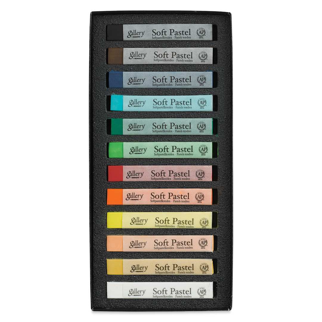 Open in modal - Mungyo Gallery Artists' Soft Pastels - Set of 12 (contents)