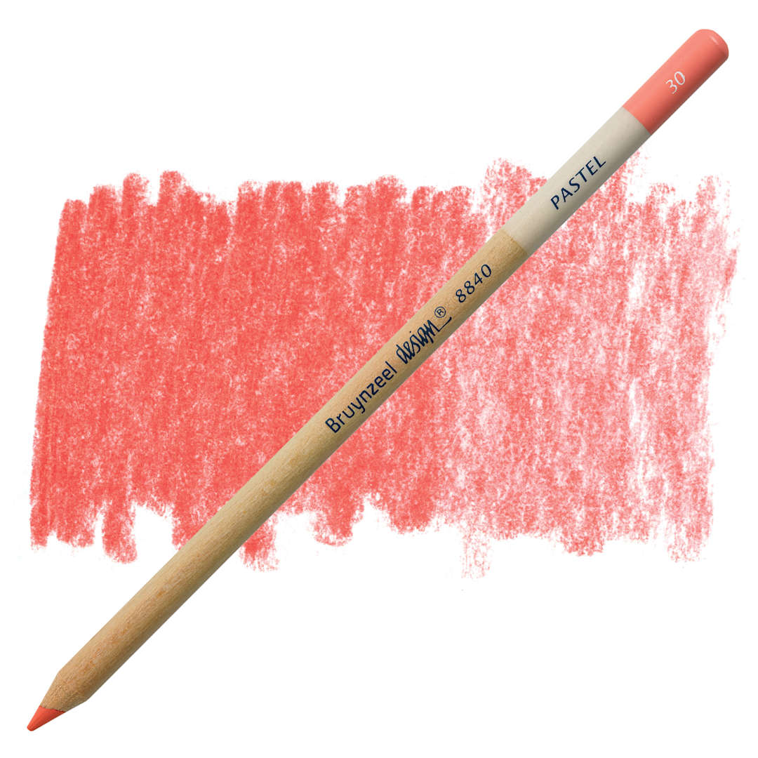Open in modal - Bruynzeel Design Pastel Pencil - Coral Pink 30 pastel pencil and swatch