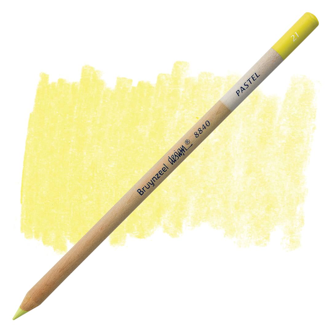 Open in modal - Bruynzeel Design Pastel Pencil - Light Lemon Yellow 21 pastel pencil and swatch