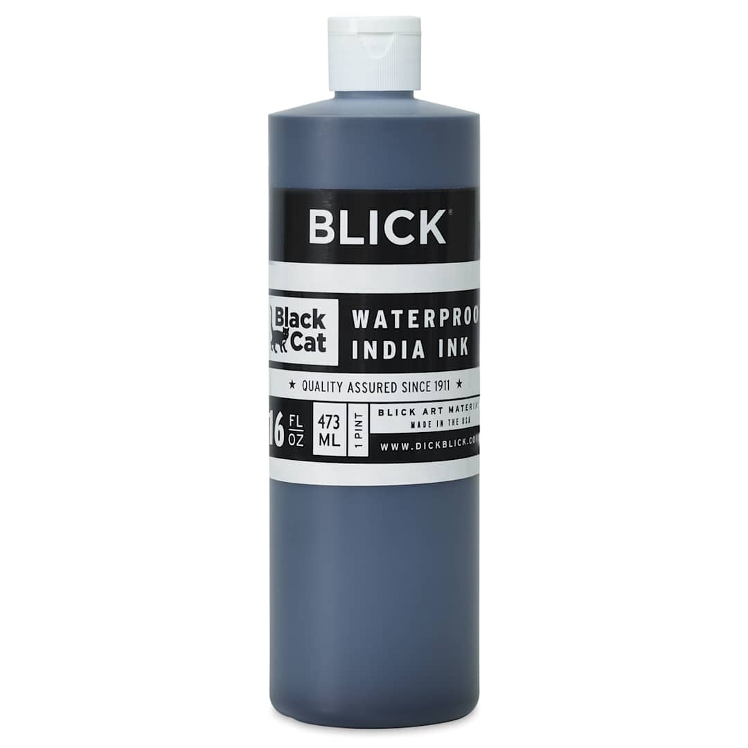 Open in modal - Blick Black Cat Waterproof India Ink - Pint