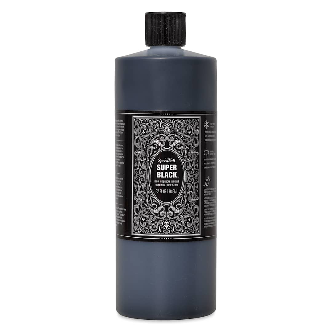 Open in modal - Speedball Super Black Waterproof India Ink - Quart