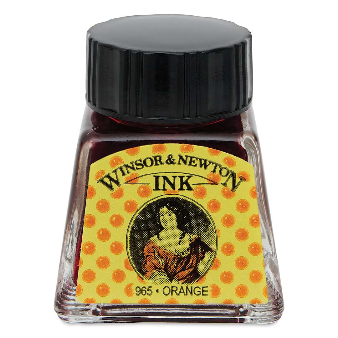 Open in modal - Winsor & Newton Drawing Ink - Orange, 14 ml bottle