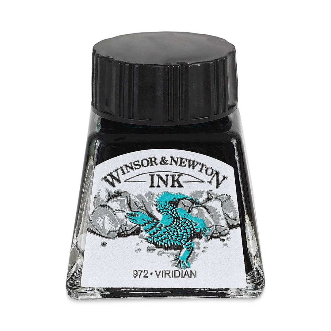 Open in modal - Winsor & Newton Drawing Ink - Viridian, 14 ml