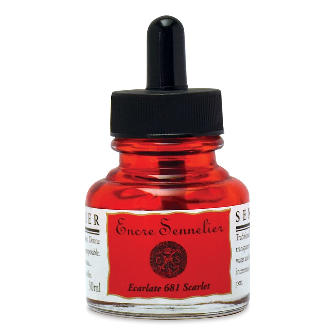 Open in modal - Sennelier Shellac Ink - 30 ml, Scarlet
