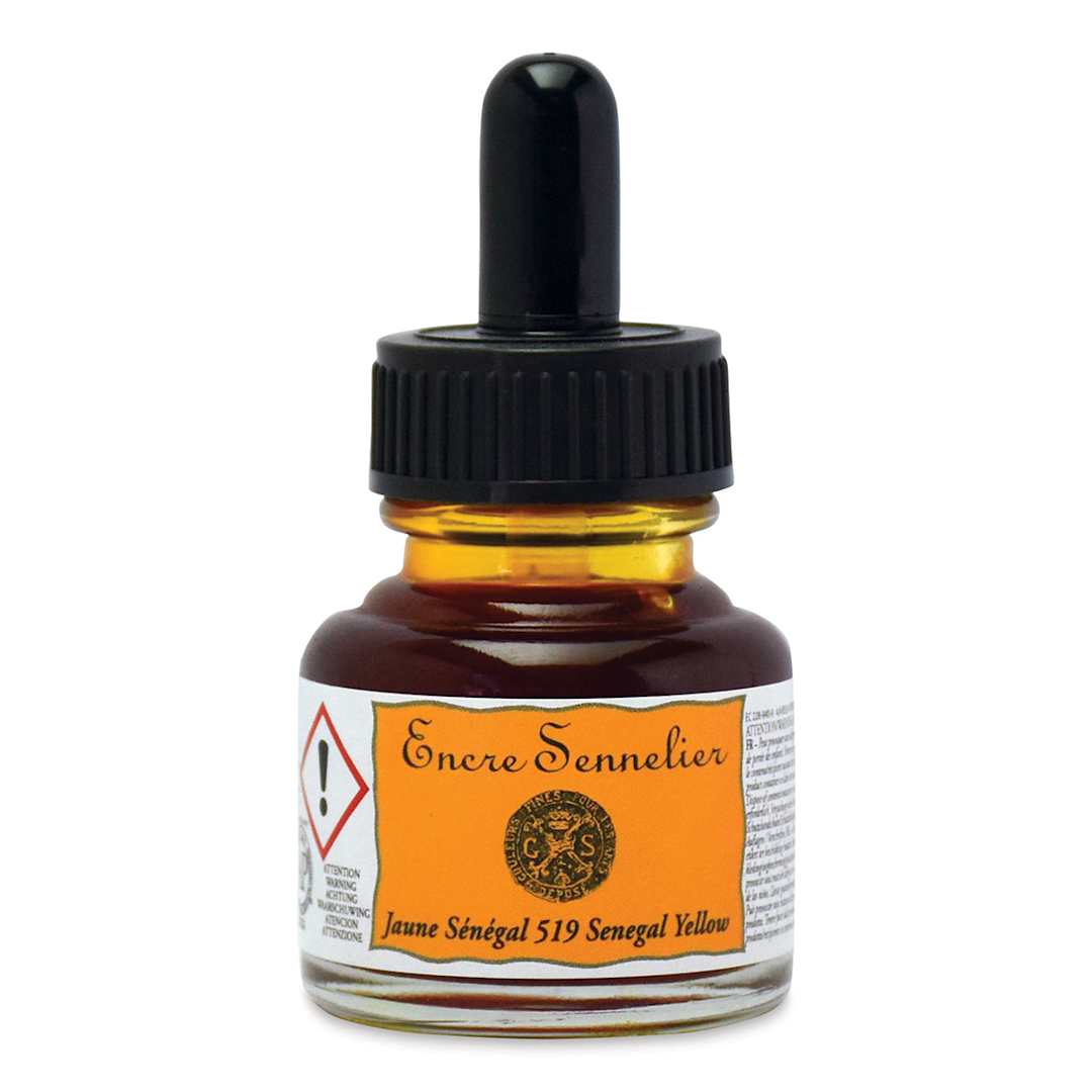 Open in modal - Sennelier Shellac Ink - 30 ml, Senegal Yellow