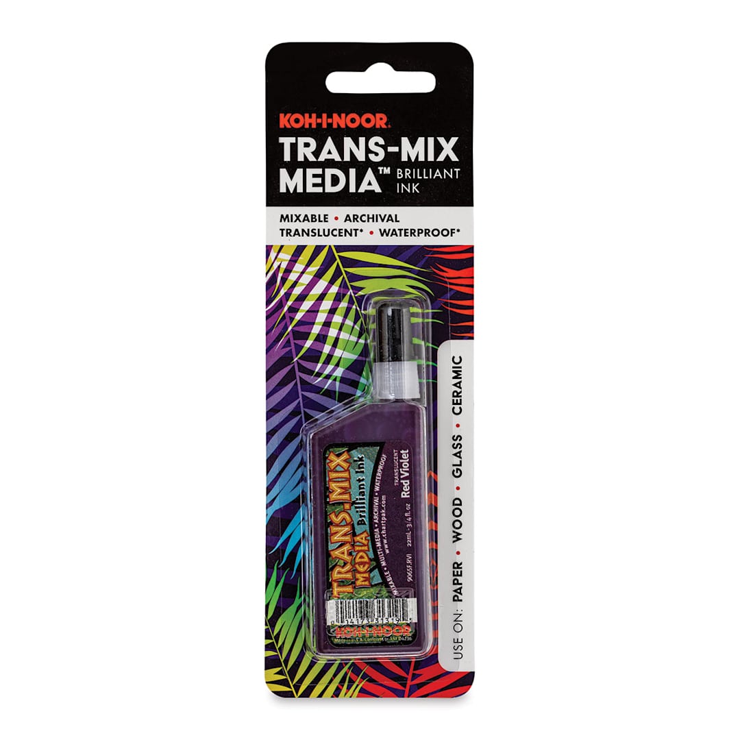 Open in modal - Koh-I-Noor Trans-Mix Media Brilliant Ink - 3/4 oz, Red Violet