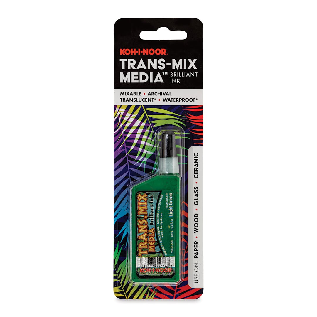Open in modal - Koh-I-Noor Trans-Mix Media Brilliant Ink - 3/4 oz, Light Green