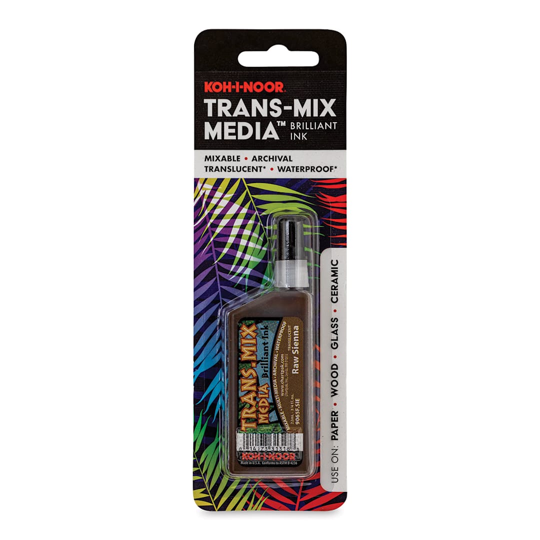 Open in modal - Koh-I-Noor Trans-Mix Media Brilliant Ink - 3/4 oz, Raw Sienna