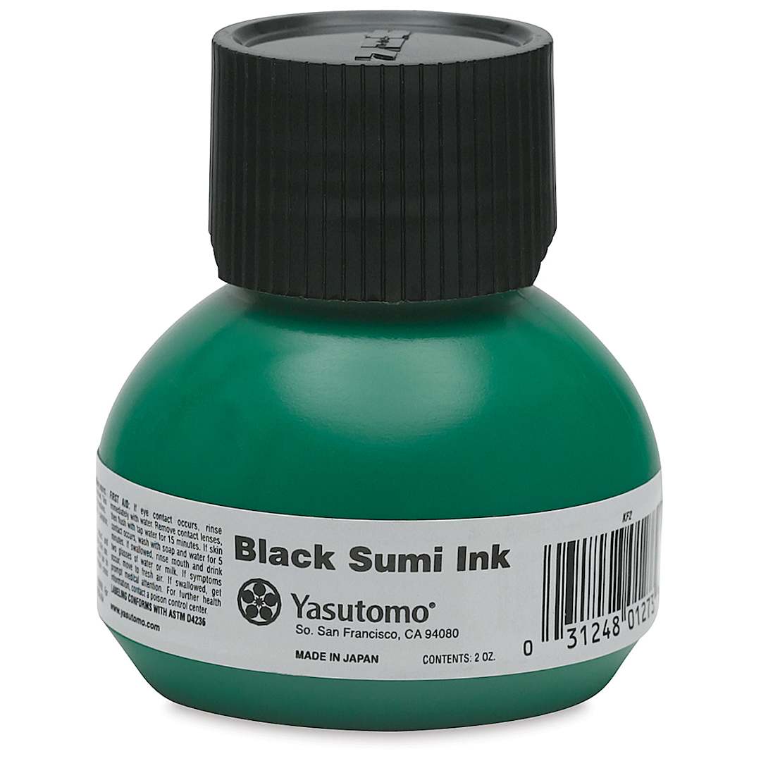 Open in modal - Yasutomo Waterproof Liquid Black Sumi Ink - 2 oz 