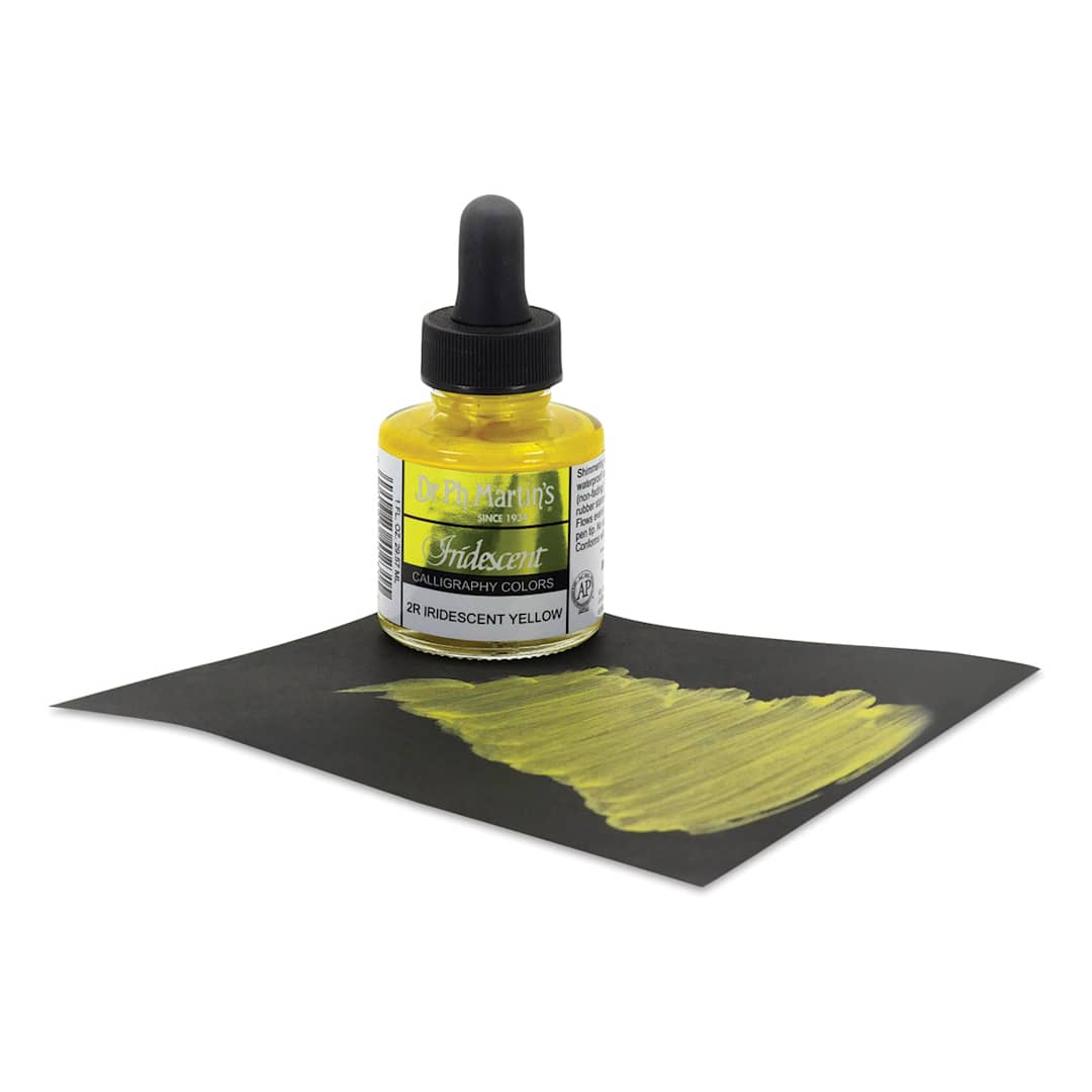 Open in modal - Dr. Ph. Martin's Iridescent Calligraphy Ink - Yellow, 1 oz